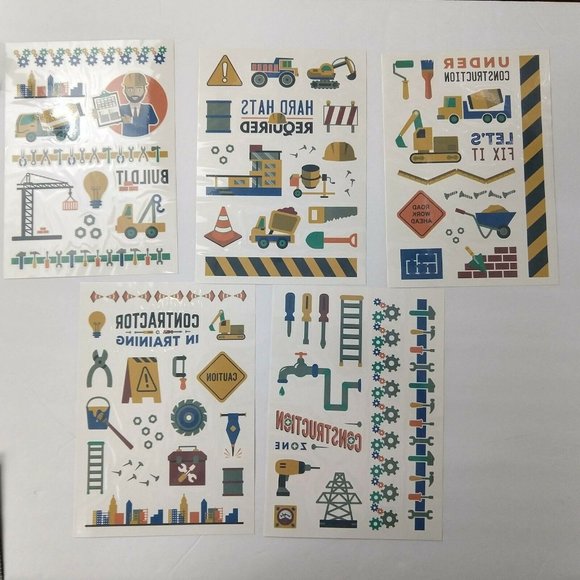 Construction Kids Tattoos Temporary 50 Plus Designs Fun Party Supplies - Picture 4 of 7